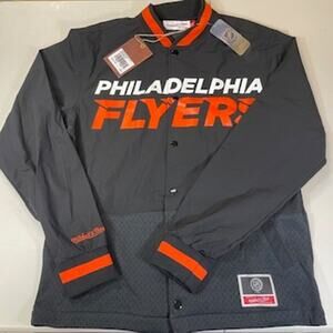 Philadelphia Flyers Mitchell & Ness NHL Mesh Block Coaches Jacket